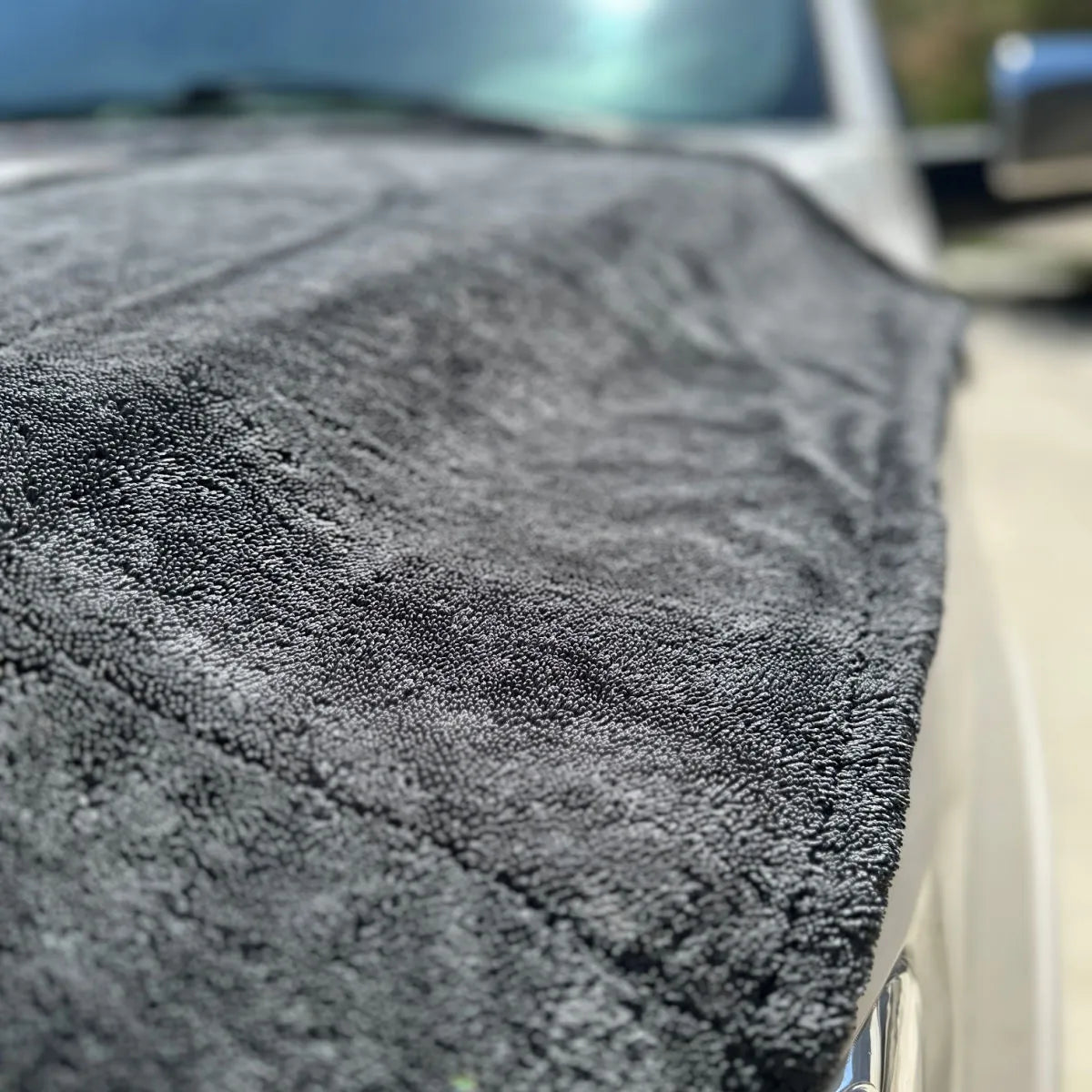 VIKING Beast Microfiber Drying Towel for Car Detailing, 1000gsm, 24 Inch x  24 Inch, Blue/Grey